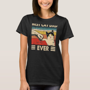 Vintage Best Cat Dad Ever  Cat Daddy Father Day 2 T-Shirt