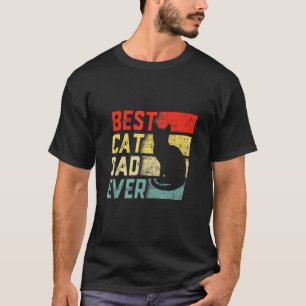 Vintage Best Cat Dad Ever  Cat Daddy Father Day T-Shirt