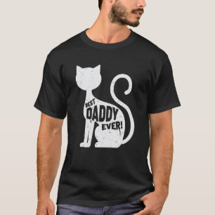 Vintage Best Cat Dad Ever   Cat Daddy   Fathers Da T-Shirt