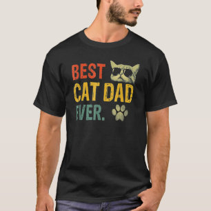 Vintage Best Cat Dad Ever   Cat Daddy T-Shirt