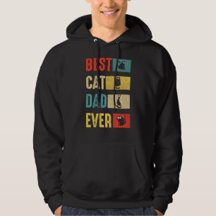 Vintage Best Cat Dad Ever Fathers Day  From Daught Hoodie