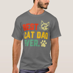 Vintage Best Cat Dad Ever Funny Cat Daddy Father's T-Shirt