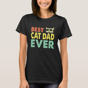 Vintage Best Cat Dad Ever Retro Cat Daddy Cat T-Shirt