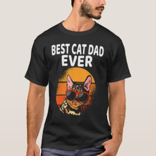 Vintage Best Cat Dad Ever Retro Father's Day Men D T-Shirt