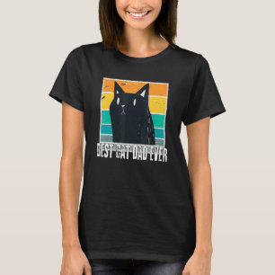 Vintage Best Cat Dad Ever Retro Father's Day Men D T-Shirt