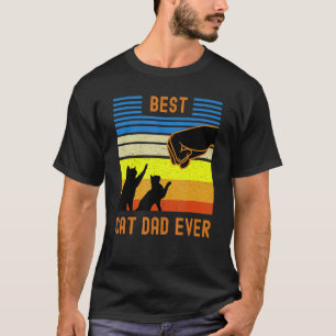 Vintage Best Cat Dad Ever T- Cat Daddy T-Shirt