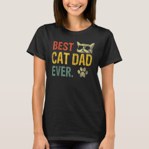 Vintage Best Cat Dad Ever T-Shirt Cat Daddy Gift