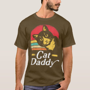 Vintage Best Cat Dad Fathers Day Men Daddy Papa Fa T-Shirt