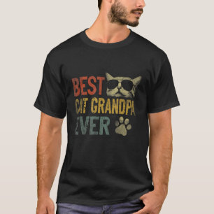 Vintage Best Cat Grandpa Ever Cat Grandpa Father's T-Shirt