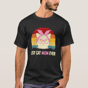 Vintage Best Cat Mom Ever Cat Mama Mother Women T-Shirt