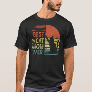 Vintage Best Cat Mum Ever Mother's Day Cat Mummy T-Shirt
