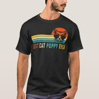 Vintage Best Cat Poppy Ever  Cat Poppy Father Day  T-Shirt