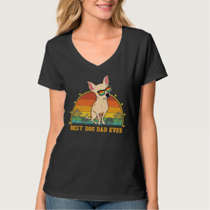 Vintage Best Chihuahua Dad Ever Dog T-Shirt