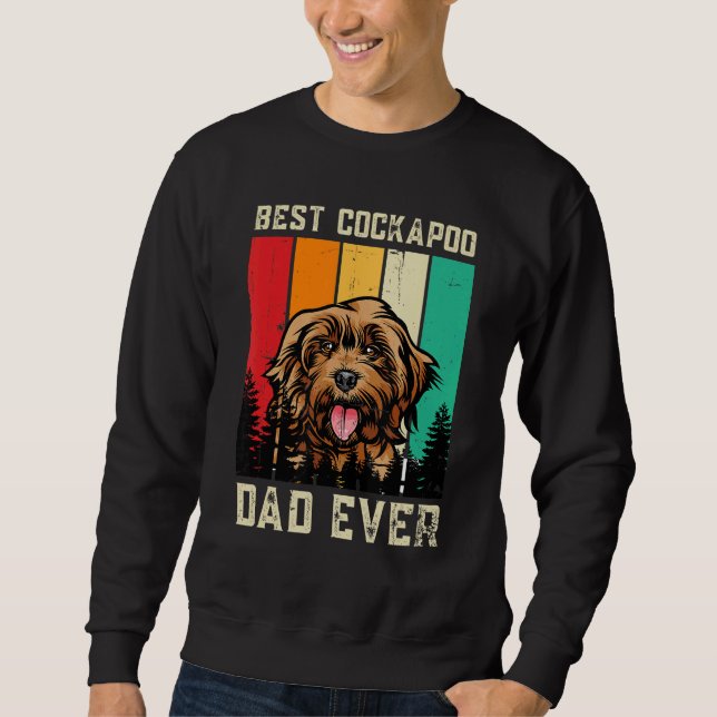 Vintage Best Cockapoo Dad Ever Father's Day Sweatshirt (Front)