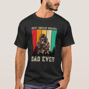 Vintage Best Cocker Spaniel Dad Ever Father's Day T-Shirt