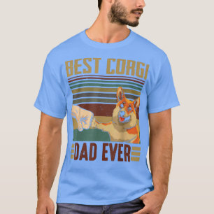 Vintage Best Corgi Dad Ever Dog Men Funny Fathers T-Shirt