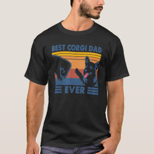 Vintage Best Corgi Dad Ever Fist Bump Corgi T-Shirt