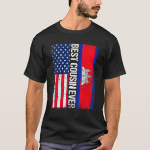 Vintage Best Cousin Ever Retro American Cambodia F T-Shirt