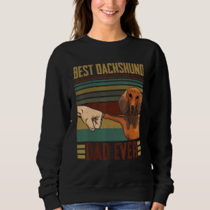 Vintage Best Dachshund Dad Ever Dog Men Fathers D Sweatshirt