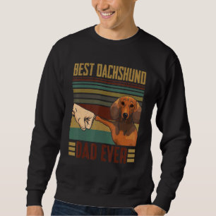 Vintage Best Dachshund Dad Ever Dog Men Fathers D Sweatshirt