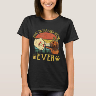 Vintage Best Dachshund Mom Ever Dog Lover Tees Mot