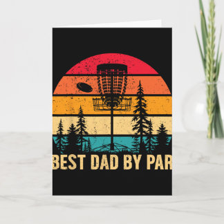 Vintage Best Dad By Par Disc Golf Dad Father's Day Card