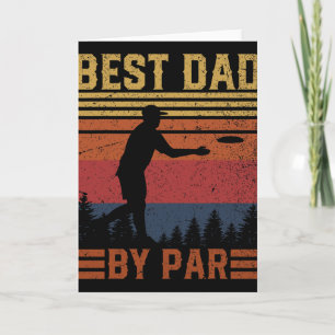 Vintage Best Dad By Par Disc Golf Dad Fathers Day Card