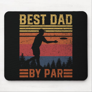 Vintage Best Dad By Par Disc Golf Dad Fathers Day Mouse Mat