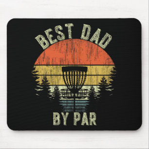 Vintage Best Dad By Par Disc Golf Gift For Fathers Mouse Mat