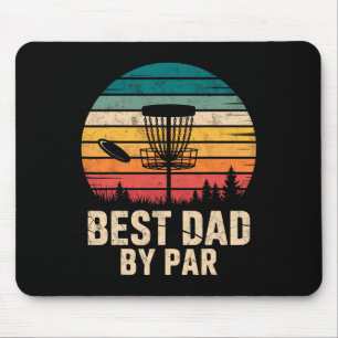 Vintage Best Dad By Par Tee Disc Golf Sket Golfer Mouse Mat