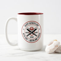 Vintage Best Dad Ever Custom Name Baseball Logo