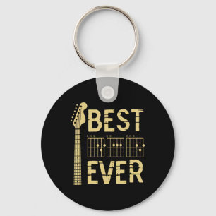 Vintage Best Dad Ever Guitar Chord Guitarist Dad F Key Ring