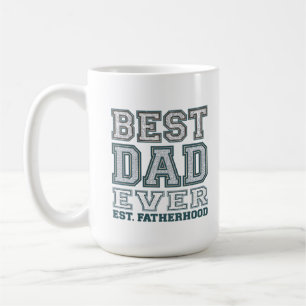 Vintage Best Dad Ever Varsity Typography Design Coffee Mug