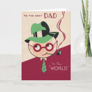 Vintage Best Dad Father's Day Card