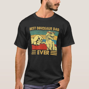 Vintage Best Dinosaur Dad Ever Fist Bump T Rex Fat T-Shirt