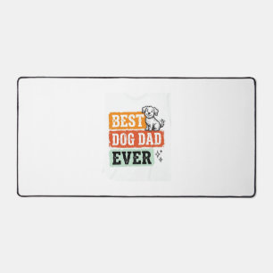 Vintage Best Dog Dad Ever Cute Dog Shirt Design_1 Desk Mat
