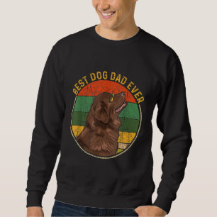 Vintage Best Dog Dad Ever Newfoundland Dog Lover Sweatshirt
