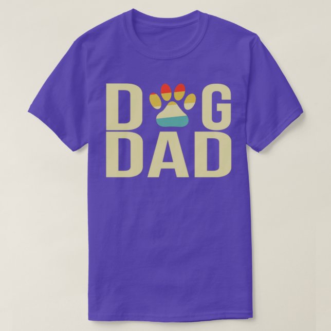 Vintage Best Dog Dad Ever Paw T-Shirt (Design Front)