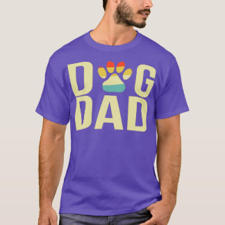 Vintage Best Dog Dad Ever Paw T-Shirt