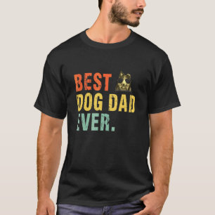 Vintage Best Dog Dad Ever Shetland Sheepdog T-Shirt