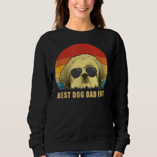 Vintage Best Dog Dad Ever Shih Tzu Sweatshirt