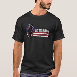 Vintage Best Dog Mum Ever Rottweiler Dogs American T-Shirt