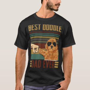 Vintage Best Doodle Dad Ever Dog Men Fathers Day T-Shirt