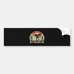 Vintage Best English Bulldog DAD Ever shirt Father Bumper Sticker