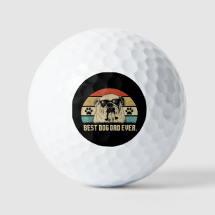 Vintage Best English Bulldog DAD Ever shirt Father Golf Balls