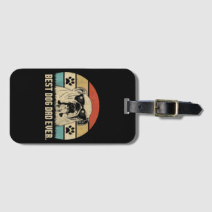 Vintage Best English Bulldog DAD Ever shirt Father Luggage Tag