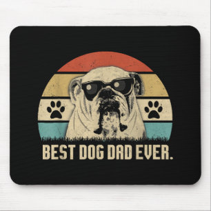 Vintage Best English Bulldog DAD Ever shirt Father Mouse Mat