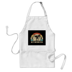 Vintage Best English Bulldog DAD Ever shirt Father Standard Apron
