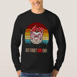 Vintage Best Ferret Mom Ever Animal Mother T-Shirt