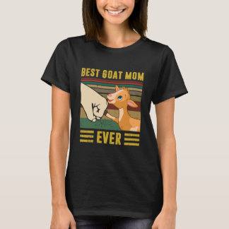 Vintage Best Goat Mum Ever Funny Goat Mum  T-Shirt